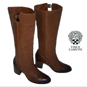 VINCE CAMUTO Leather Ombré Pull On Riding Boots